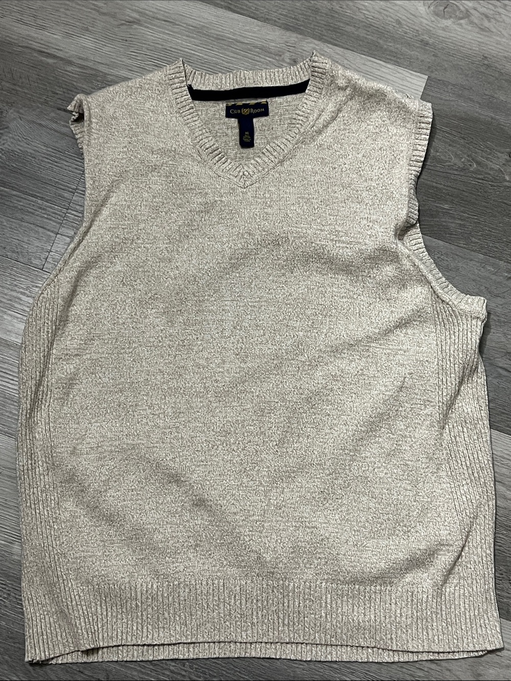 Club Room Men’s Oatmeal V-Neck Sweater Vest
